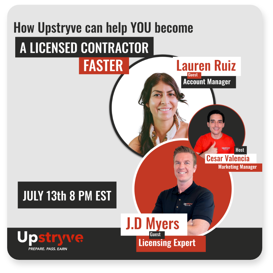 How Upstryve Can Help You Become A Licensed Contractor FAster