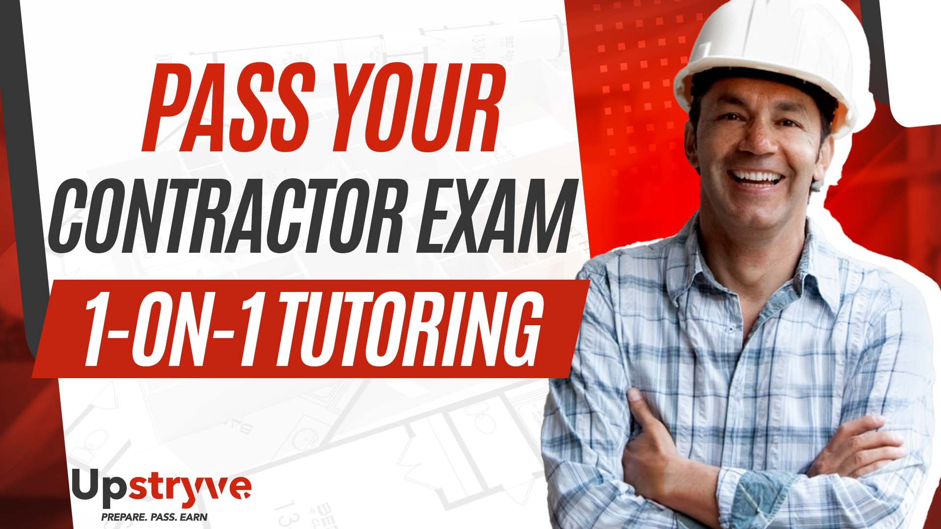 Schedule a tutoring session today by calling 877-938-1888. Upstryve tutors are your best contractor exam prep resource. Each month our team of tutors grows and our reach expands though a multitude of trades. Our tutors are equipped to help you in any trade whether its electrical, general, HVAC, plumbing, building and more. They are either active or retired contractors with years of experience in the field and as instructors. Match with a tutor today and let them guide you to success.